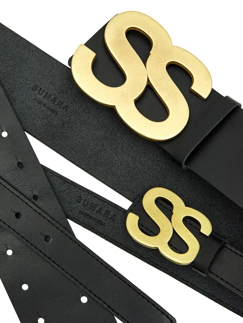 Узкий ремень SUMARA с золотой пряжкой