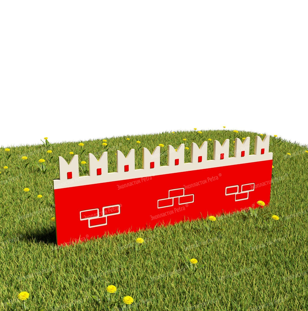 Забор уличный из экопластика Кремлевская стена