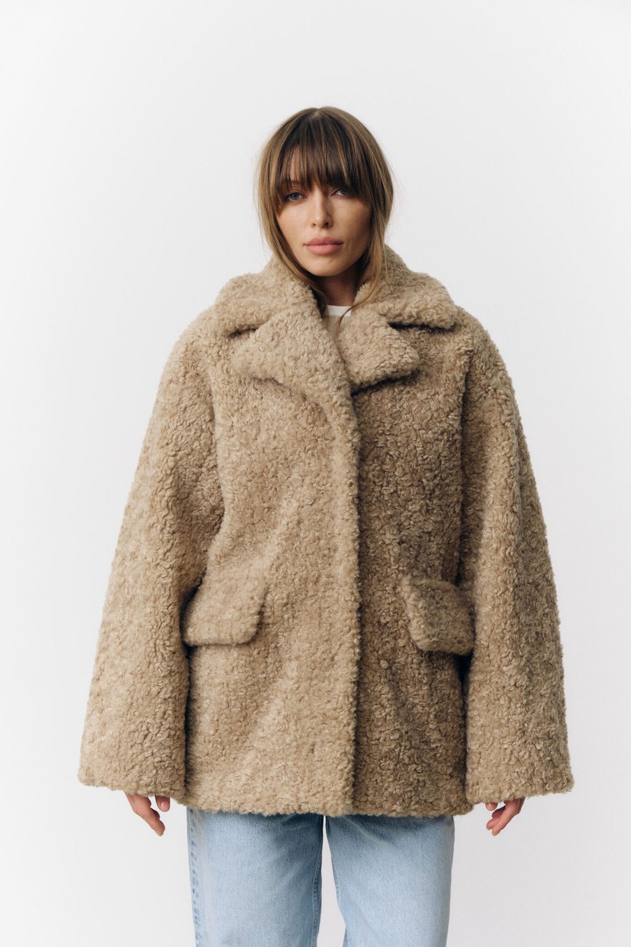 Эко-шуба Тулуп | Бежевый