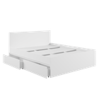 МС Мадера Кровать с ящ. К1.6М с дсп 1600*2000 б/м. (лдсп белый)