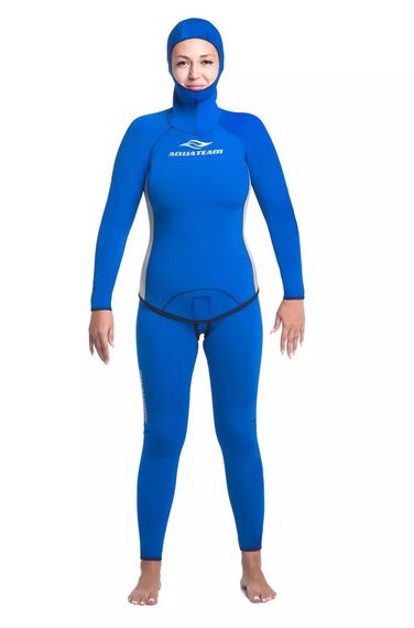 Гидрокостюм Aquateam Фридайвер женский 3 мм ультраспан/открытая пора синий