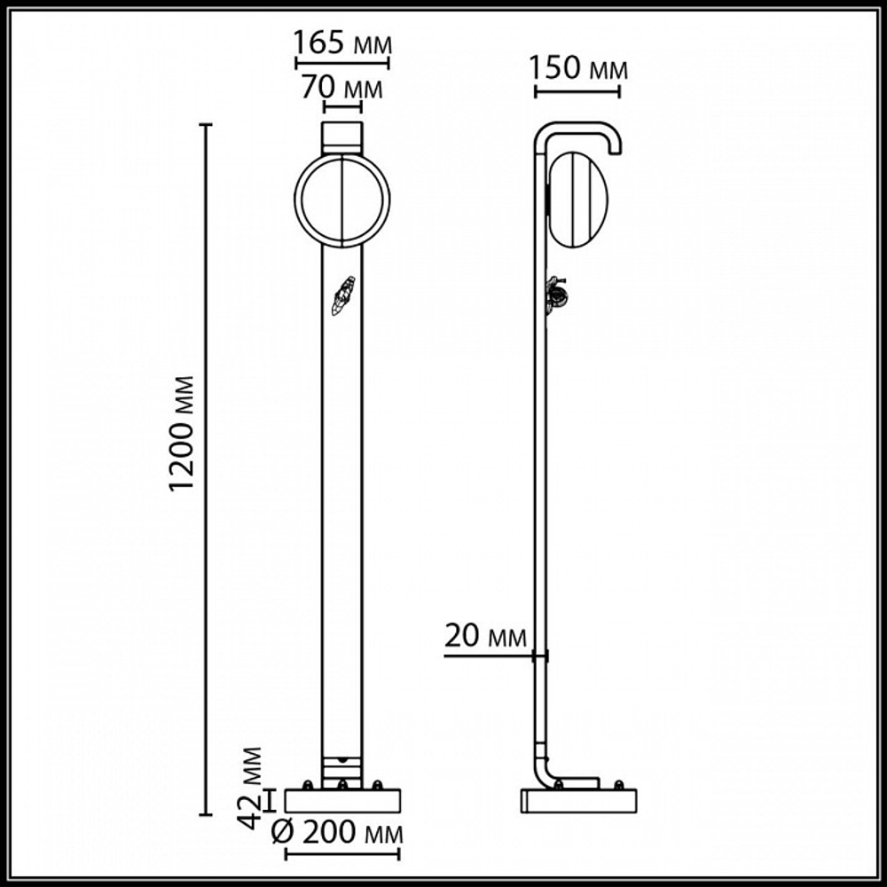 Наземный высокий светильник Odeon Light NATURE 5434/1FA