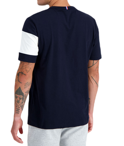 Мужская теннисная футболка Le Coq Sportif BAT Tee Short Sleeve N°2 SS23 - небесный