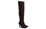 HERMES Hurricane Over the knee Boots 9.5cm Women"s Brown Red
