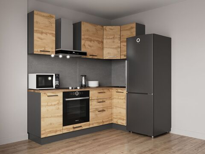 Кухонный гарнитур угловой Крафт 2200х1000 столешница 38 мм