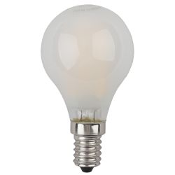 Лампочка светодиодная ЭРА F-LED P45-7W-827-E14 frost E14 / Е14 7Вт филамент шар матовый теплый белый свет