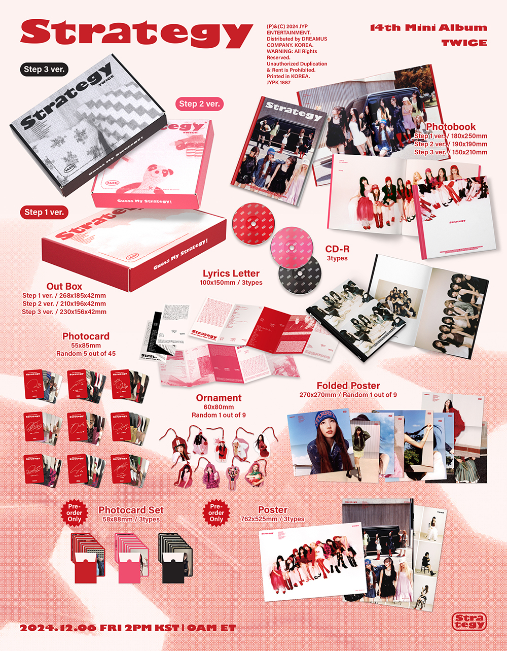 Альбом TWICE - 14th Mini Album [STRATEGY] (Step1 ver. / Step2 ver. / Step3 ver)
