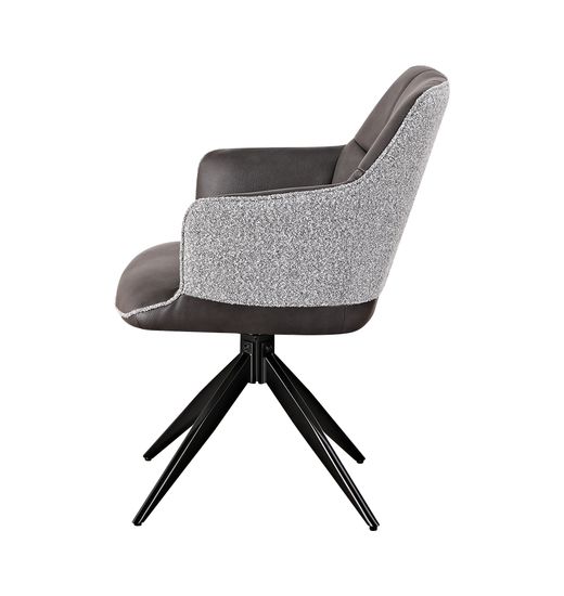 Стул обеденный Naya серый экокожа букле