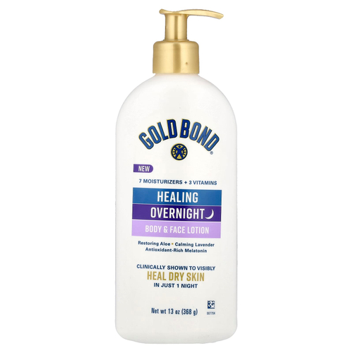 Gold Bond, заживляющий ночной лосьон для тела и лица, 368 г (13 унций)