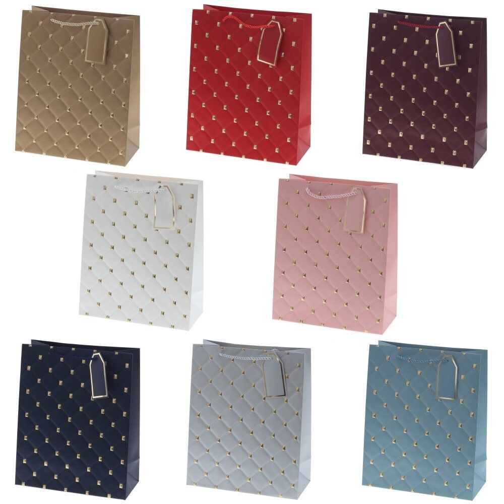 GAEM Пакет подарочный M (бумага 210г/м2, блок 12шт), L26 W12 H32 см, 8в.