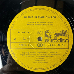 Винтажная виниловая пластинка LP Сборник Классической Музыки Orlando di Lasso, Schutz, Buxtehude, Bach Бах, Handel Гендель, Mozart Моцарт, Cornelius Gloria In Excelsis Deo (Германия 1977)