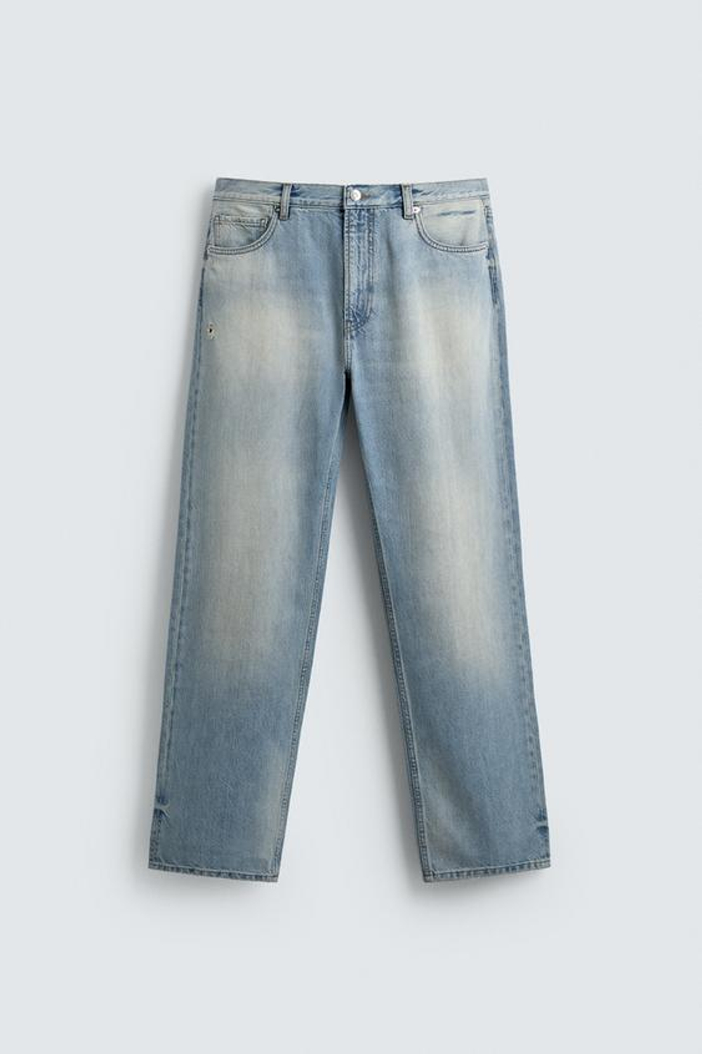 ZARA ДЖИНСЫ STRAIGHT FIT, ГОЛУБОЙ