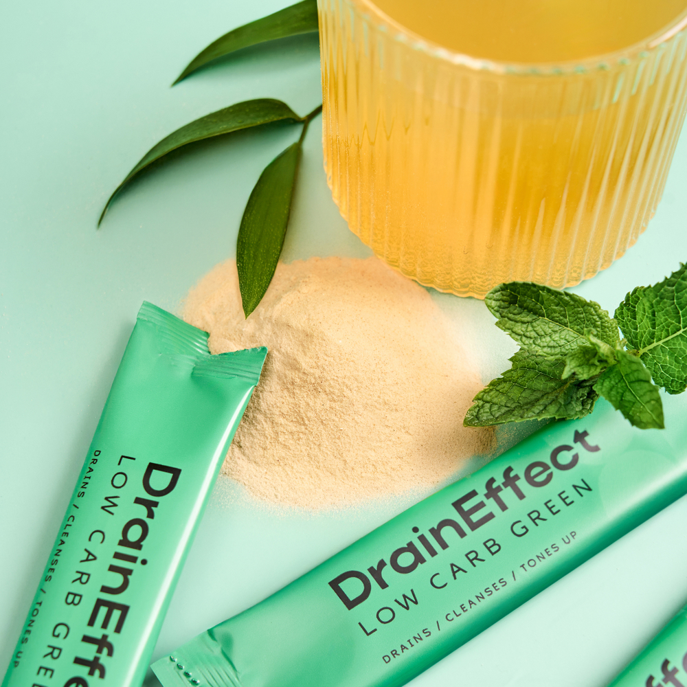 DrainEffect Green Low Carb Дренирующий напиток 20 стиков низкоуглеводный, вкус мятный