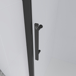 Душевая дверь Veconi Evo 100 B, 1300x1950, черный матовый, стекло тонированное матовое