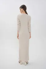 Платье-лапша макси Alexandra Talalay KD008 молочное