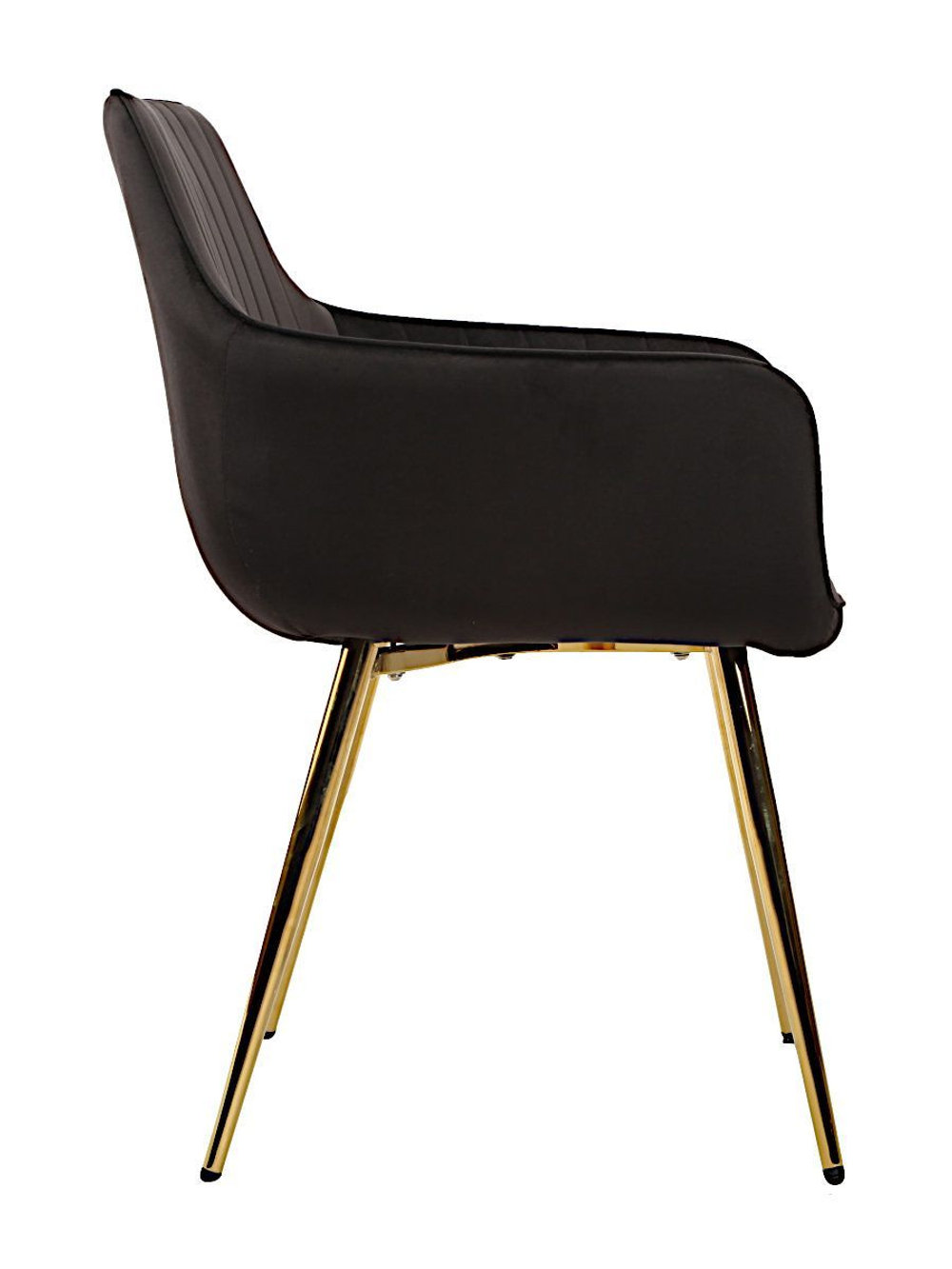 Стул LA ALTA GRATTA велюр черный, каркас золото