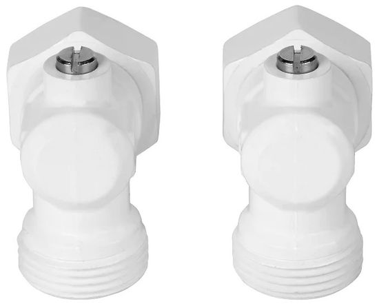 Узел угловой нижнего подключения раздельный Royal Thermo 3/4"x3/4" ЕК евроконус (набор белый)
