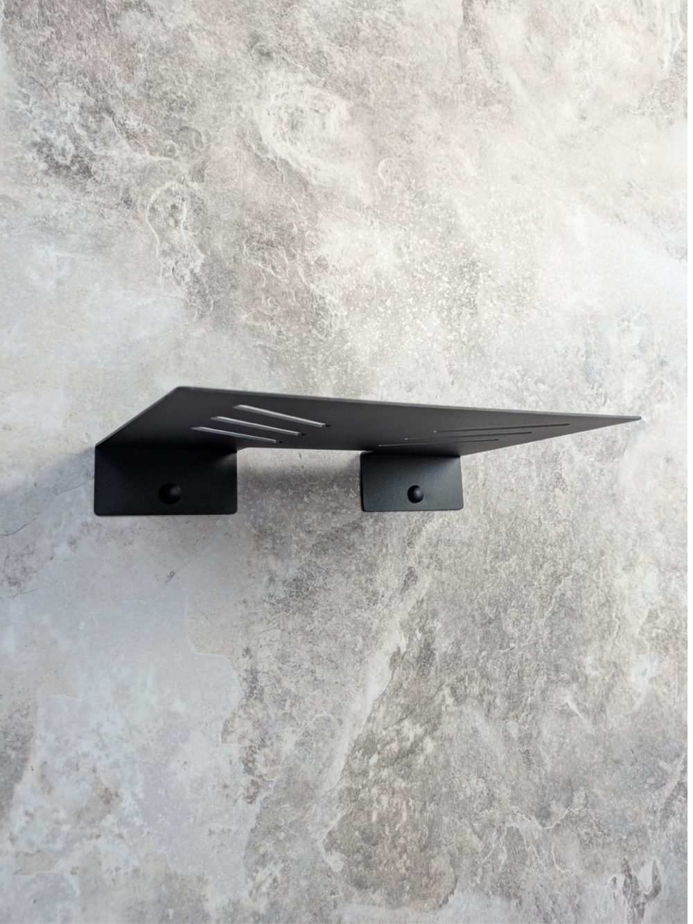 Полка для ТВ приставки 26х16см, wifi роутера, видеорекордера, игровой консоли, металл, черная