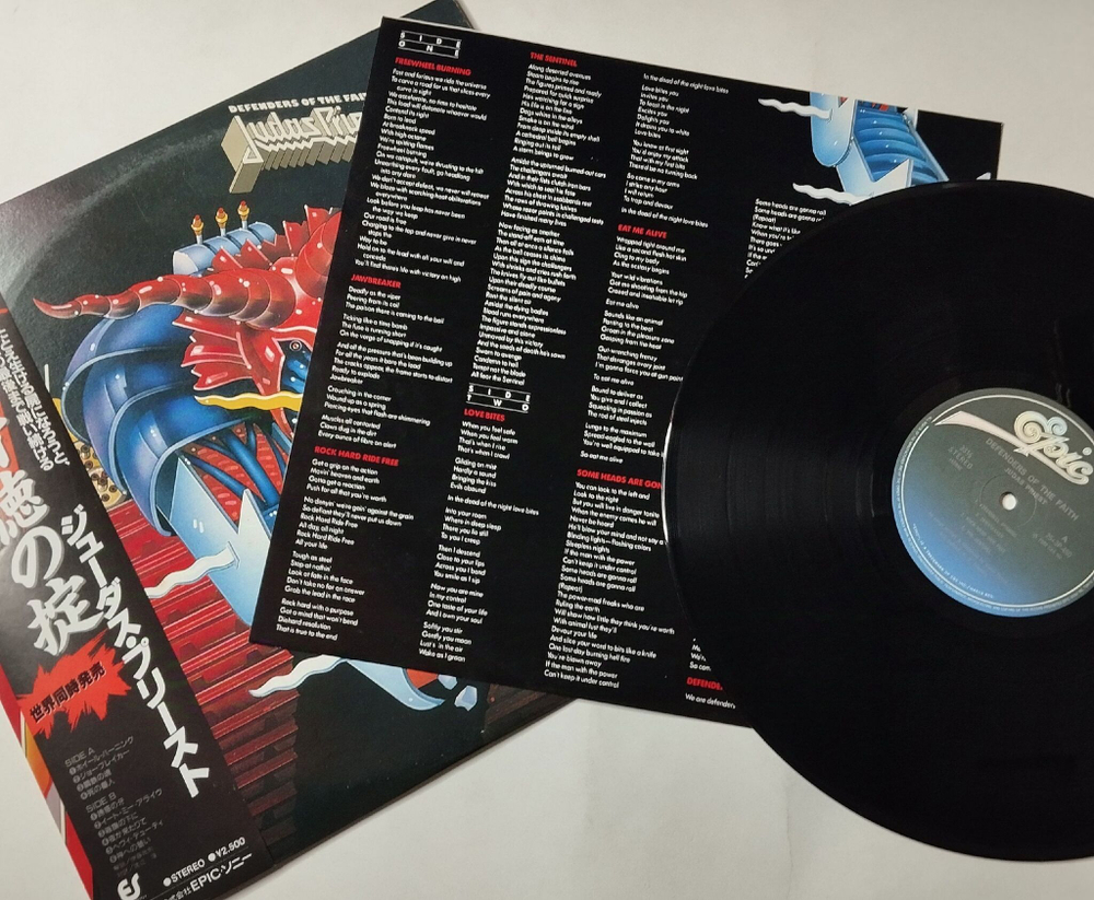 Винтажная виниловая пластинка LP Judas Priest Defenders Of The Faith (Japan 1984) (Obi) Rock Hard Ride Free