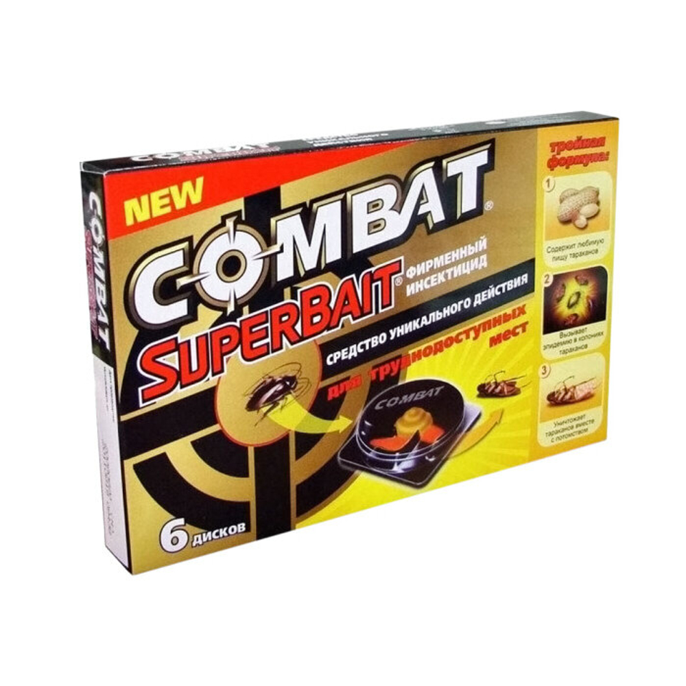 Ловушки для тараканов COMBAT SuperBait 6 дисков