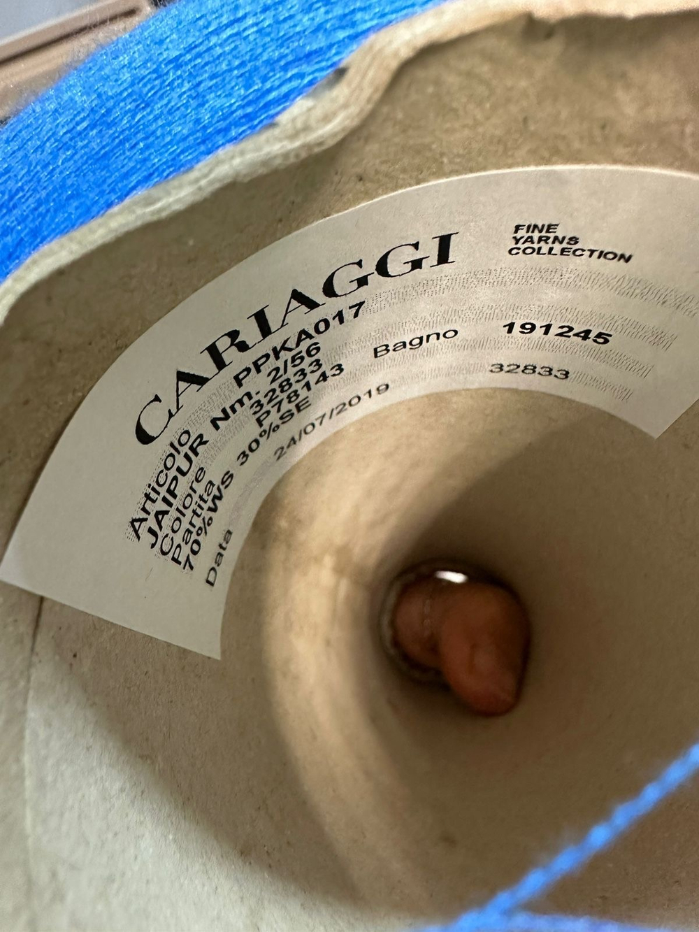 JAIPUR - Cariaggi; 70% кашемир, 30% шелк; 2800м/100гр; col. 32833, цвет: небесно синий