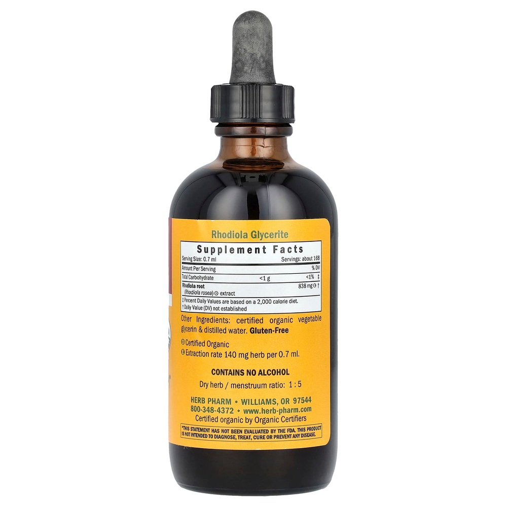 Herb Pharm, родиола, без спирта, 120 мл (4 жидк. унции)