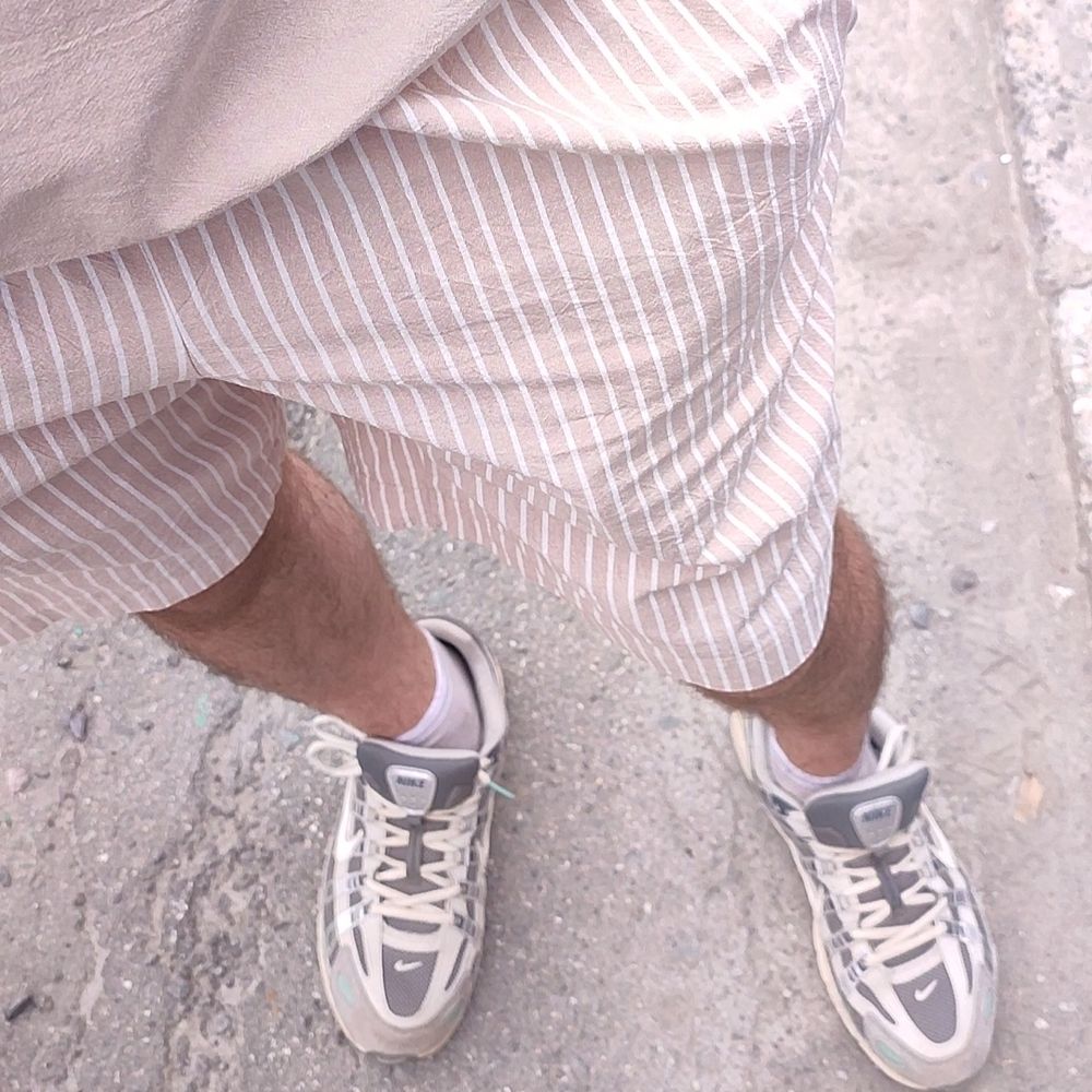 Варёный хлопок "Песочная полоска"