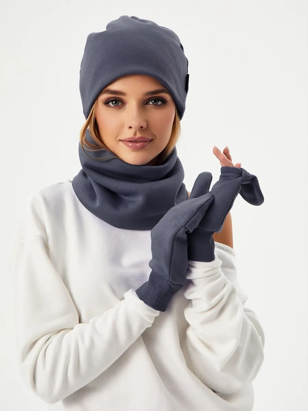 Снуд унисекс из футера с начесом