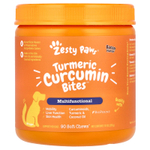 Zesty Paws, Turmeric Curcumin Bites, добавка для собак, со вкусом бекона, 90 мягких жевательных таблеток