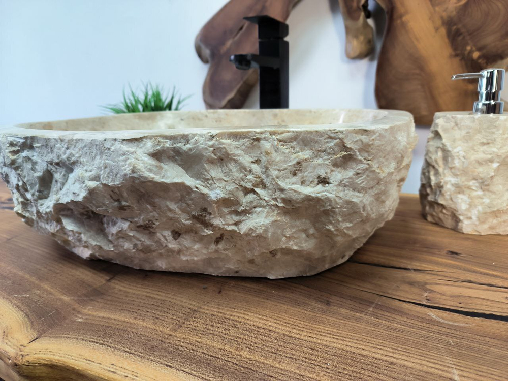 Раковина из мрамора Erozy Cream EM-65721 50х40х15 из натурального камня