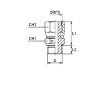 Штуцер FE ORFS 1" D14-15-16 BSP 1/2" (обжатая гайка)