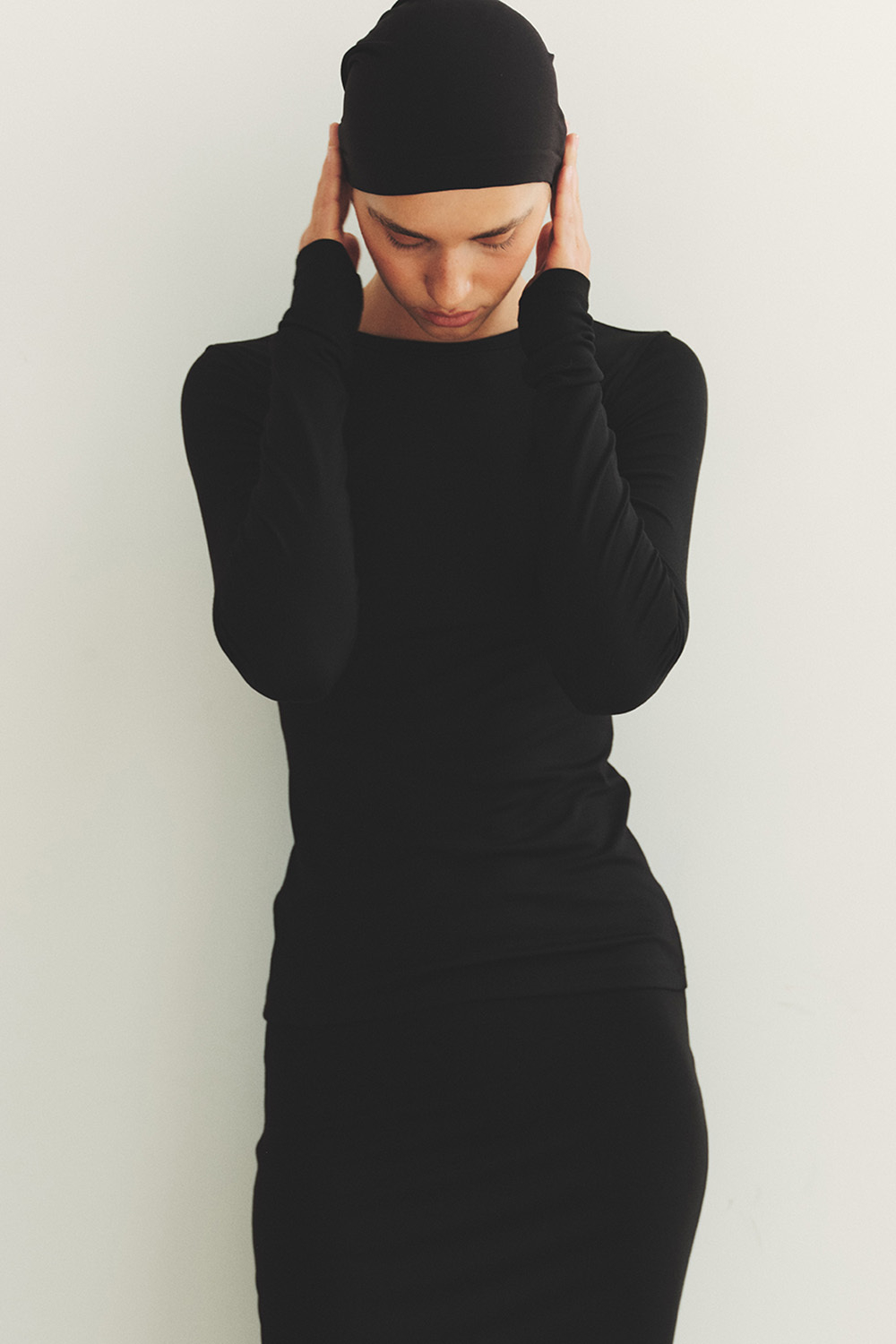 Лонгслив из модала GRACE Чёрный