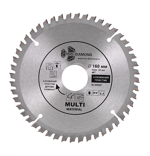 Диск пильный по мультиматериалам 160*32/30/20*48Т MM901