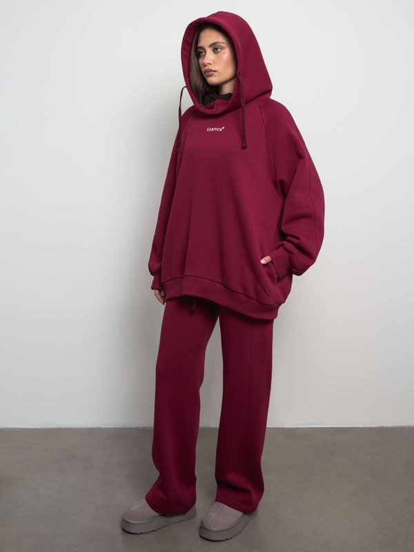 Худи с начесом Victory бордо