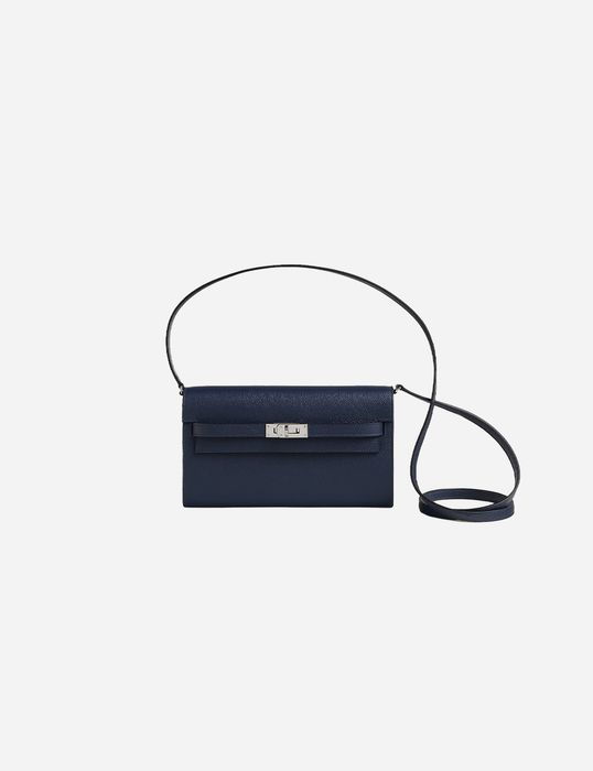 Hermès Kelly Classique To Go Electrum wallet Bleu Nuit