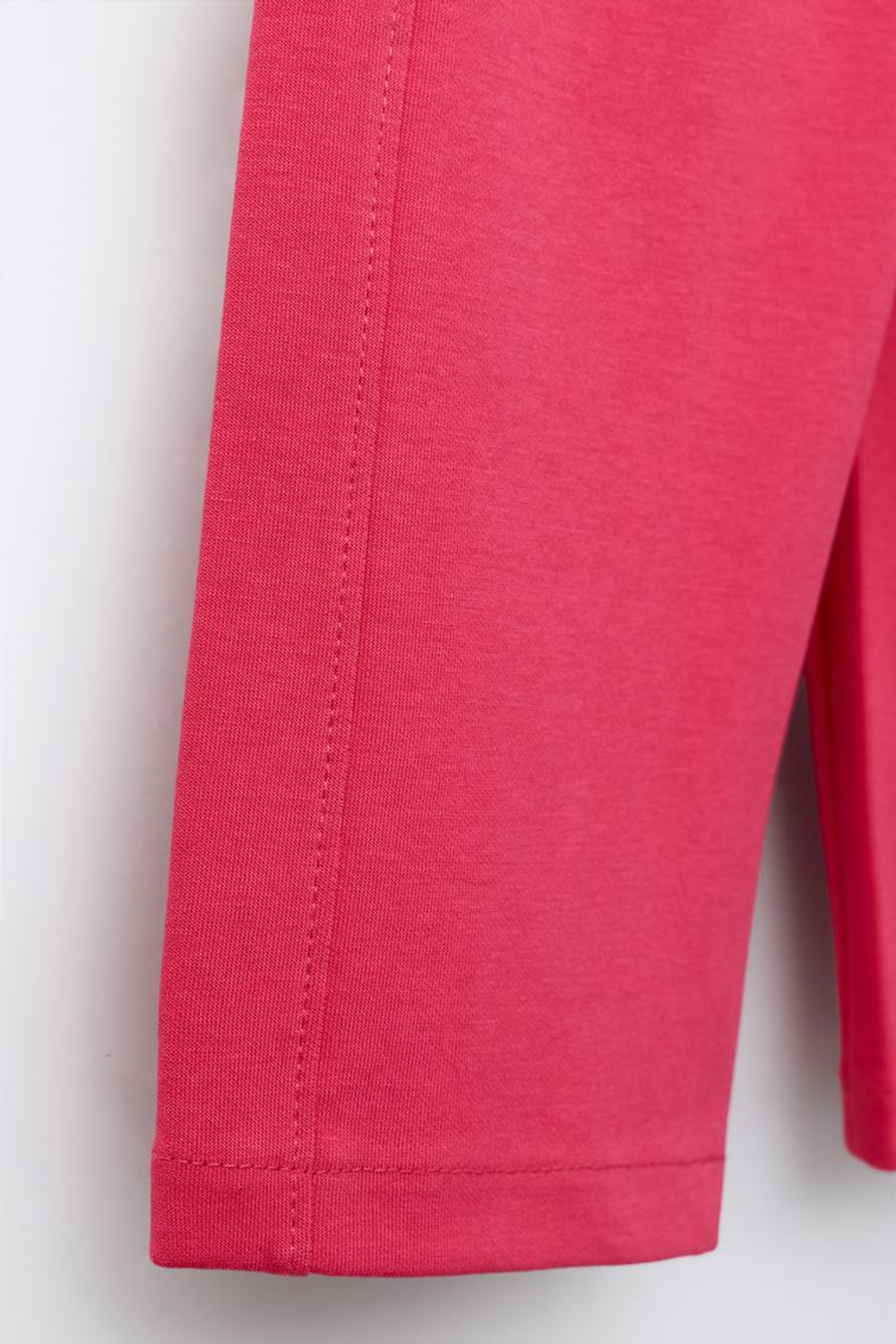 ZARA БРЮКИ WIDE LEG ИЗ ТКАНИ ИНТЕРЛОК С РЕЛЬЕФНОЙ НАДПИСЬЮ, КЛУБНИЧНЫЙ