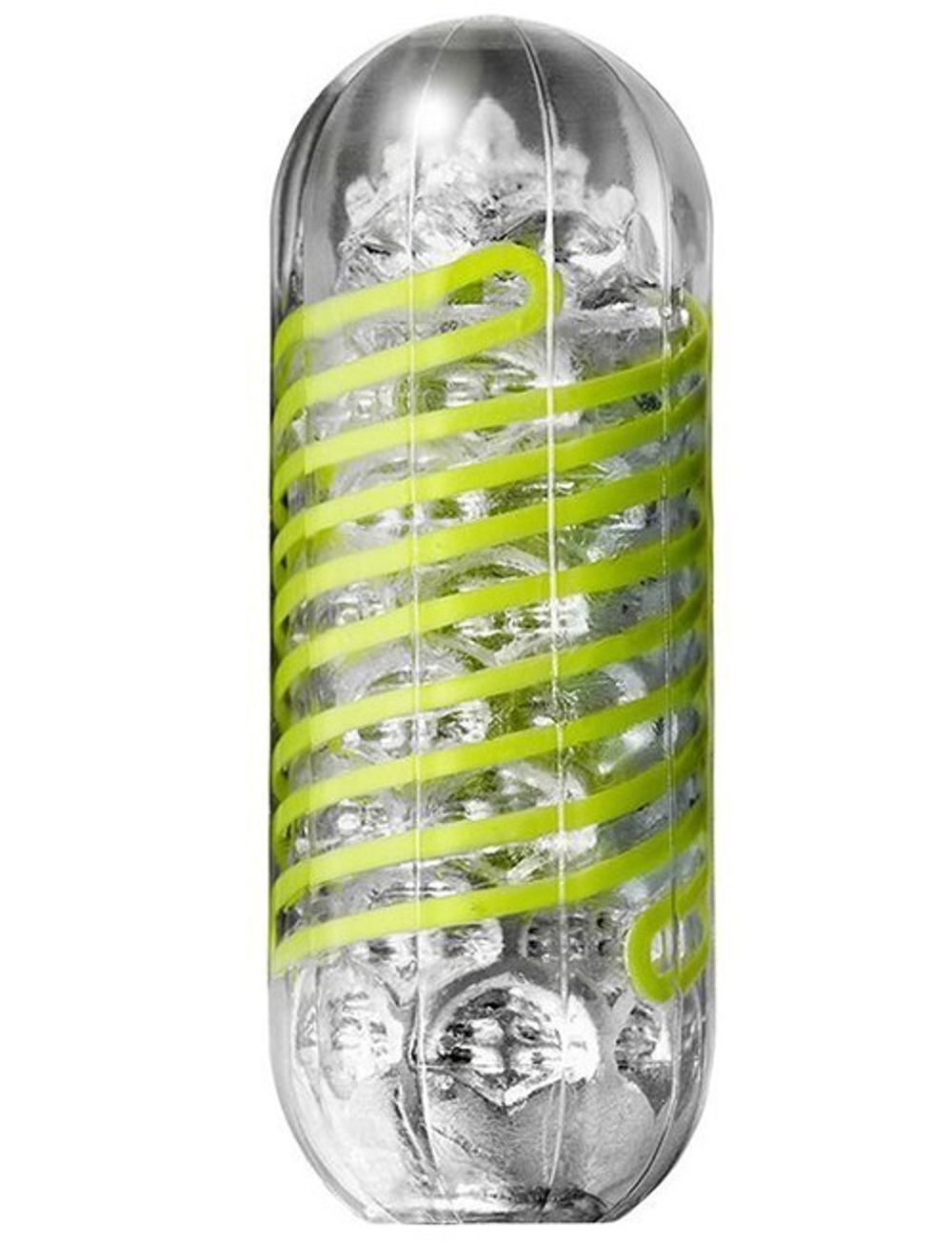Самозакручивающийся мастурбатор SPINNER Shell (многоразовый) (Цвет: прозрачный с салатовым)