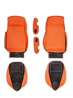 Чехлы Люкс DAF XF 106 (экокожа, оранжевый, черная вставка)