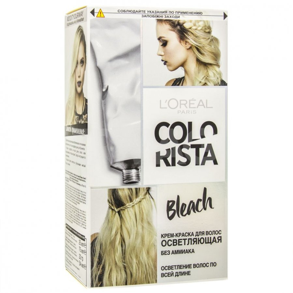 L'Oreal Paris Крем-краска для волос Colorista Bleach, осветляющая, без аммиака, 248 мл