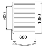 Полотенцесушитель Ника ARC ЛД 100/60 бок. подкл. 60 см, шт