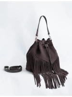 сумка через плечо тоут средняя натуральная замша