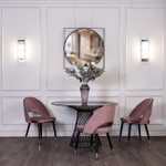 Стул Garda Decor велюр пепельно-розовый 51*56*84 см