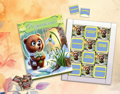 Шокобокс Поздравляю, набор 12 конфет