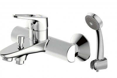 Смеситель для ванны с коротким изливом с аксессуарами Bravat Drop-D