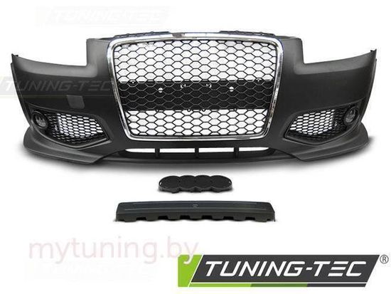 Бампер передний RS STYLE CHROME BLACK для AUDI A3 8P