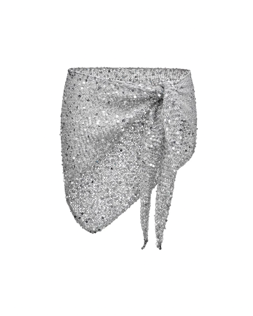 Вязаный платок Storm  серебряный