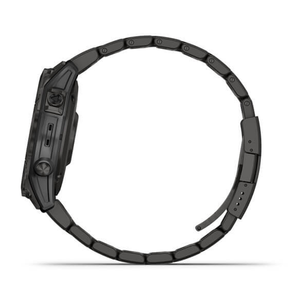 Умные часы Garmin Fenix 7 Sapphire Solar титановый угольно-серый DLC с угольно-серым титановым DLC браслетом