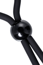 Черное эрекционное лассо Ect с виброэлементом (Цвет: черный)