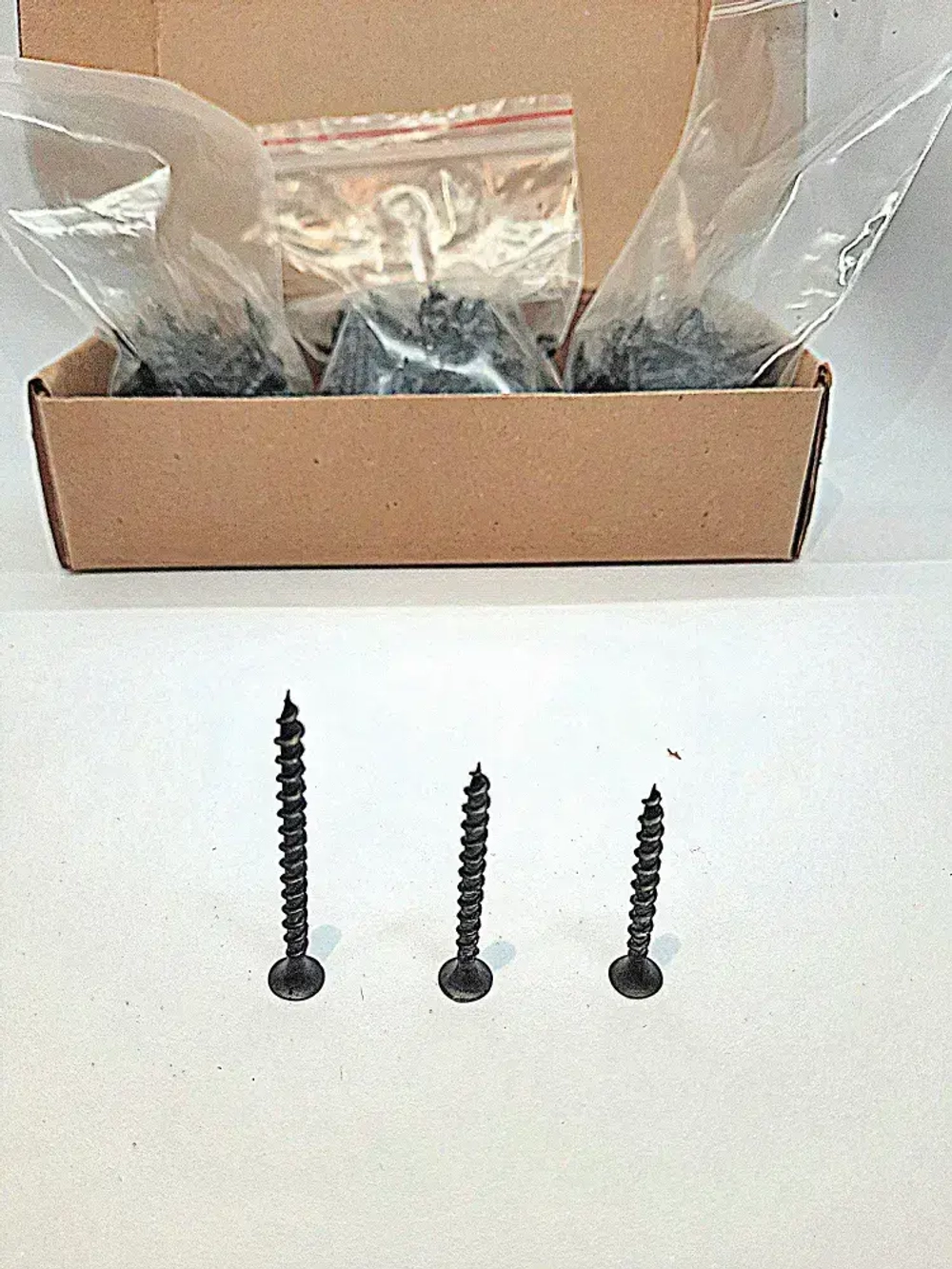 Саморезы по дереву 32, 40, 50мм набор по 50штук черные #3