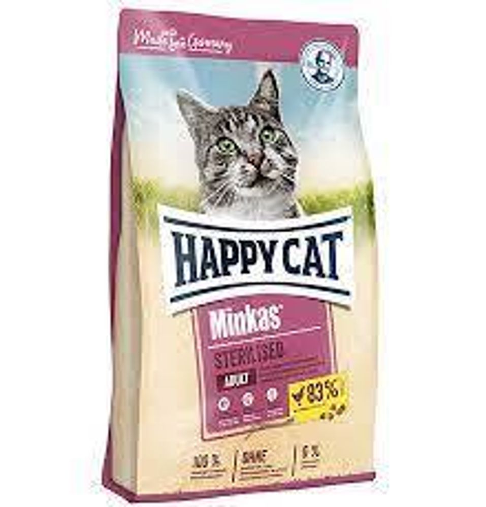 Сухой корм Happy Cat Minkas Sterilised для стерилизованных кошек 10 кг